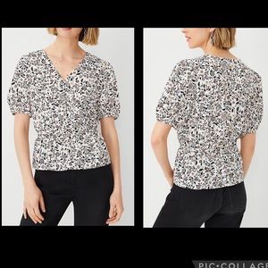 LOFT WOMEN Petite Floral Wrap Top LP